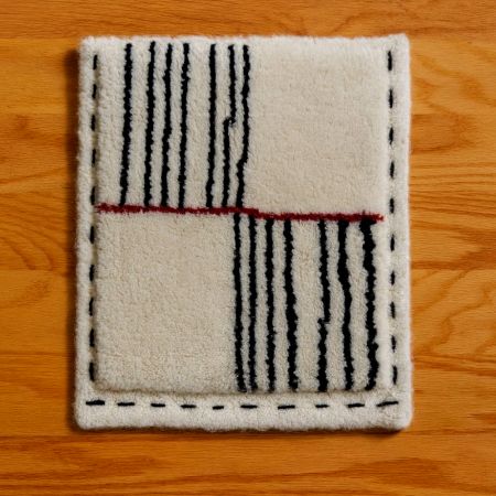 New Handmade Solid White Color Wool Rug